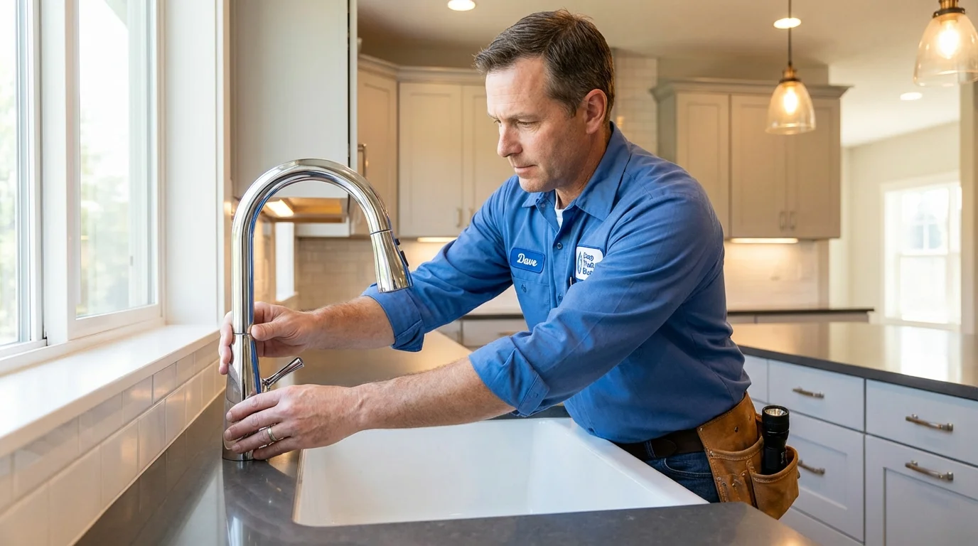 Kitchen faucet installation by Johns Plumbing LLC in Baldwyn