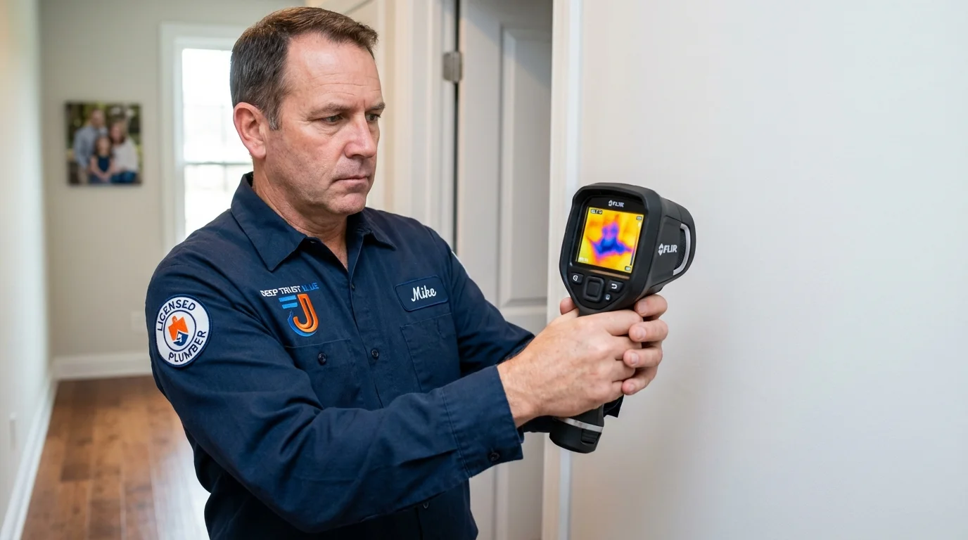 Thermal imaging leak detection by Johns Plumbing LLC in Baldwyn